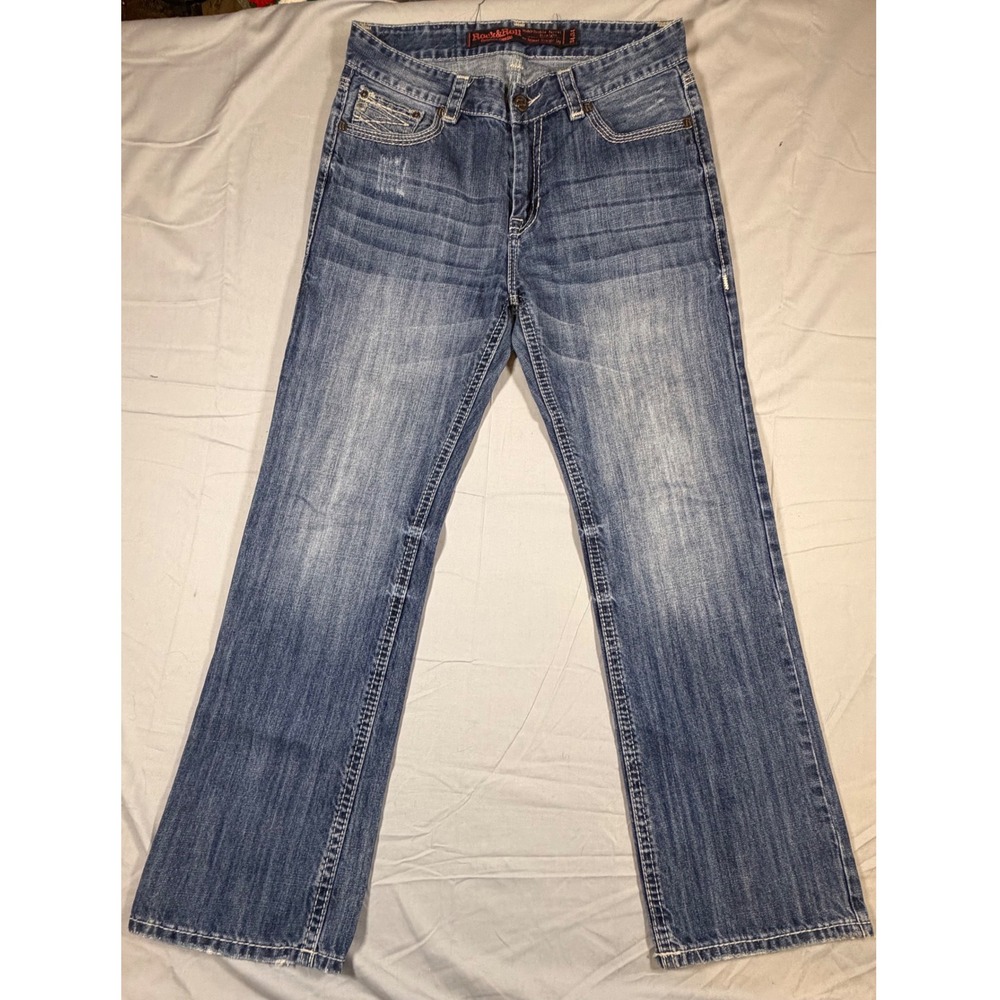 Rock & Roll Cowboy Double Barrel Relaxed Straight Leg Jeans Blue M0S-2179 34x34